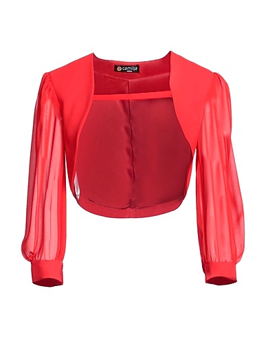 CAMILLA  Milano Shrug Red 100% Polyester, Elastane