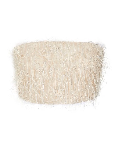 8 by YOOX Crop top EMBELLISHED CROP TOP
 Beige 100% Polyester