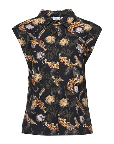 ODI ET AMO Patterned shirts & blouses Black 98% Cotton, 2% Elastane