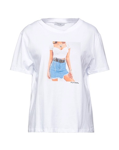 FLY GIRL T-shirt White 100% Cotton