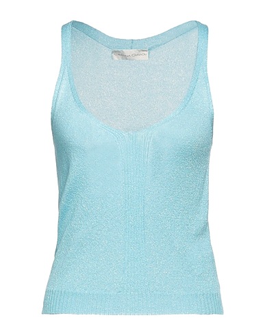 CRISTINA GAVIOLI Cami Sky blue 50% Acrylic, 50% Cotton