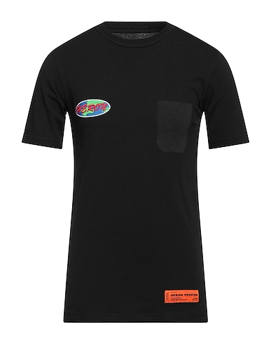 HERON PRESTON T-shirt Black 100% Cotton, Polyester