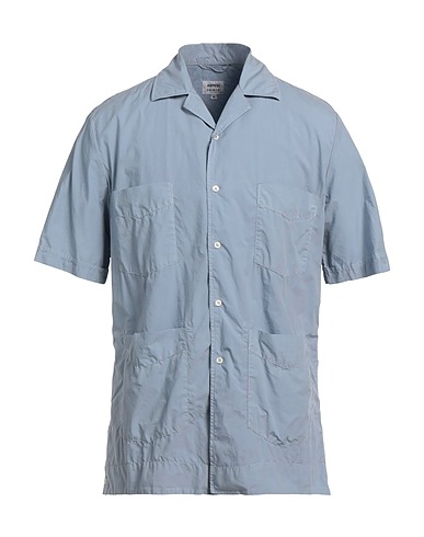 ASPESI Solid colour shirt Pastel blue 100% Cotton