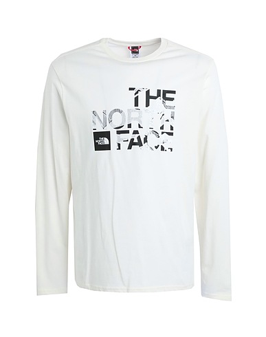 THE NORTH FACE T-shirt M COORDINATES L/S TEE
 Ivory 100% Cotton
