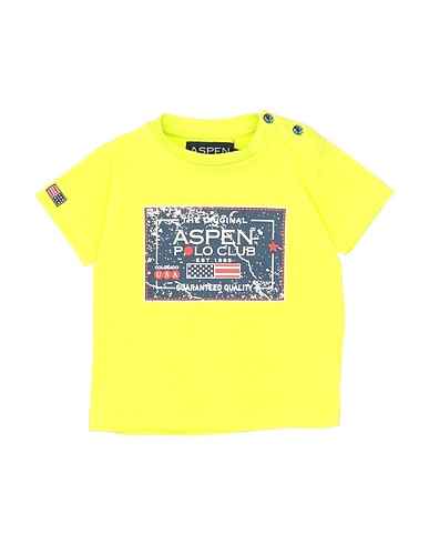ASPEN POLO CLUB T-shirt Lime green 95% Cotton, 5% Elastane