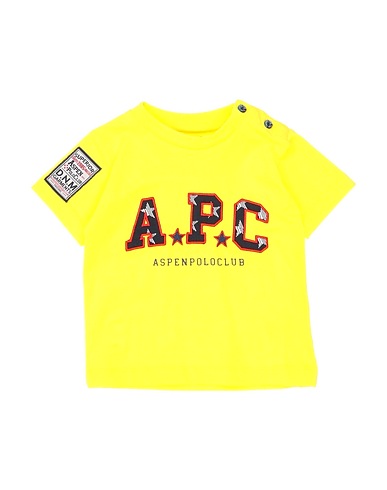 ASPEN POLO CLUB T-shirt Yellow 95% Cotton, 5% Elastane
