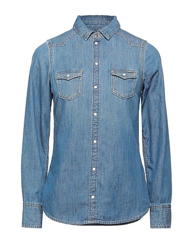PEPE JEANS デニムシャツ ブルー コットン 100%