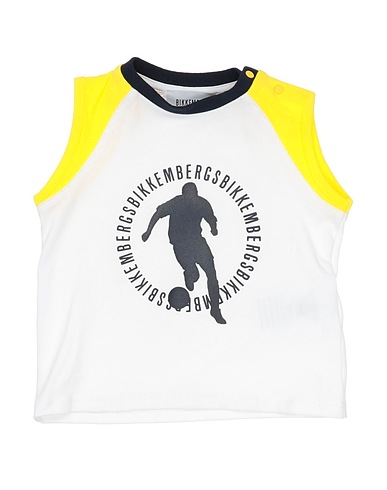 BIKKEMBERGS Canotta Bianco 95% Cotone, 5% Elastan