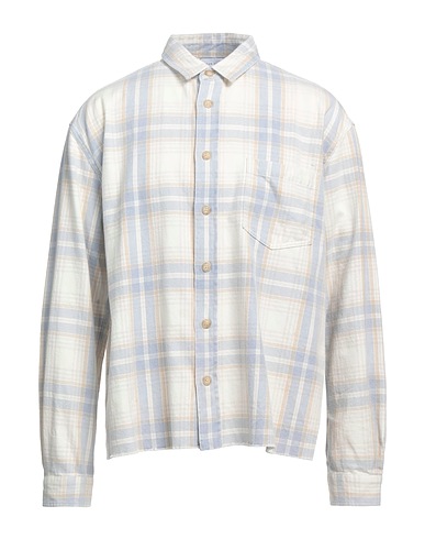 JOHN ELLIOTT Checked shirt Sky blue 100% Cotton