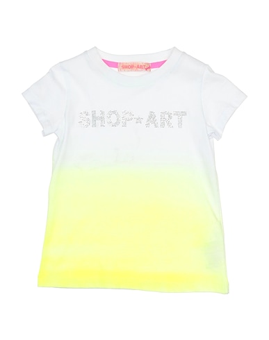 SHOPART T-shirt Bianco 100% Cotone