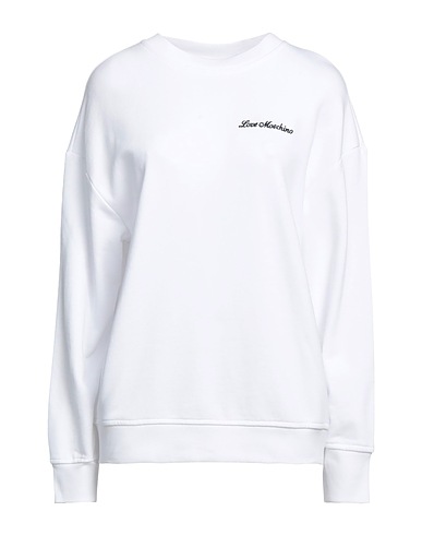 LOVE MOSCHINO Felpa Bianco 100% Cotone, Elastan