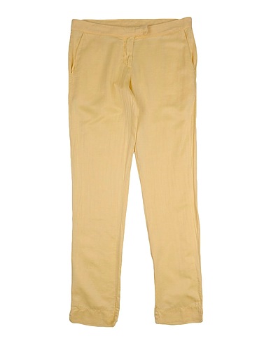MANILA GRACE Casual trouser Yellow 60% Cotton, 40% Silk
