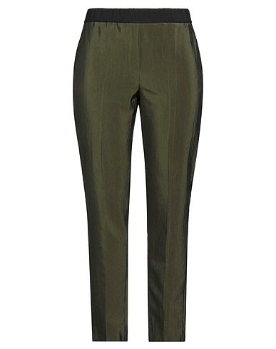 INCOTEX Casual pants Military green 49% Viscose, 42% Acetate, 9% Polyamide