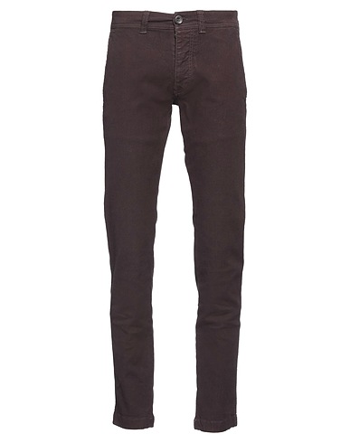 BRIAN DALES Casual trouser Chocolate brown 97% Cotton, 3% Elastane