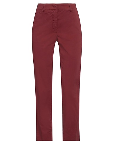 ROSSOPURO Casual pants Burgundy 94% Cotton, 6% Elastane