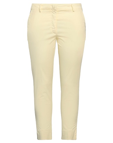 ROSSOPURO Casual trouser Pastel yellow 94% Cotton, 6% Elastane