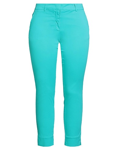 ROSSOPURO Casual trouser Emerald green 94% Cotton, 6% Elastane