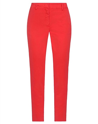 ROSSOPURO Casual trouser Brick red 94% Cotton, 6% Elastane