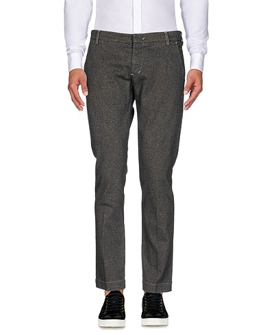 ENTRE AMIS Casual trouser Charcoal 98% Cotton, 2% Elastane