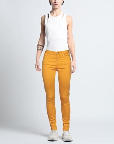 Shop Rebel Queen By Liu •jo Rebel Queen Woman Pants Ocher Size 27 Lyocell, Cotton, Elastane In Yellow