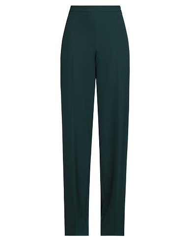 ANGELO MARANI Casual trouser Dark green 90% Polyester, 10% Elastane