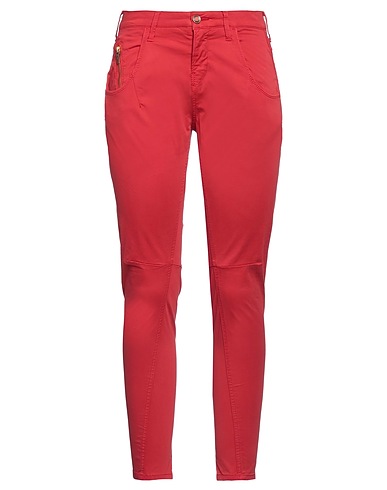 MANILA GRACE Pantalone Rosso 97% Cotone, 3% Elastan