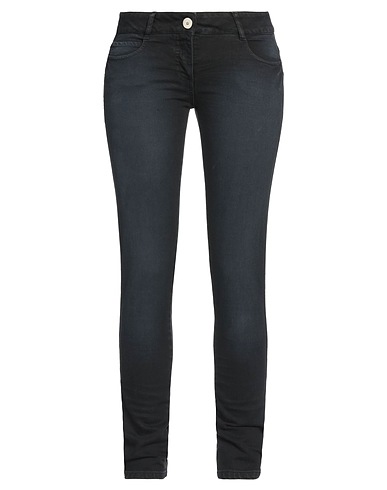 KI6? WHO ARE YOU? Denim trousers Black 98% Cotton, 2% Elastane