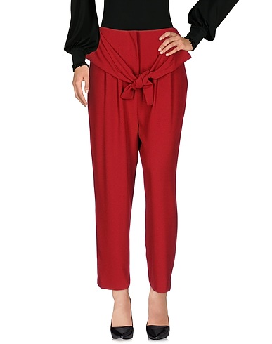 VICOLO Casual trouser Burgundy 96% Polyester, 4% Elastane