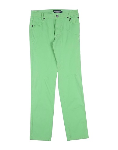 JECKERSON Casual pants Light green 98% Cotton, 2% Elastane