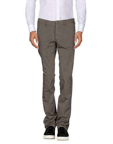LARDINI Casual trouser Grey 98% Cotton, 2% Elastane