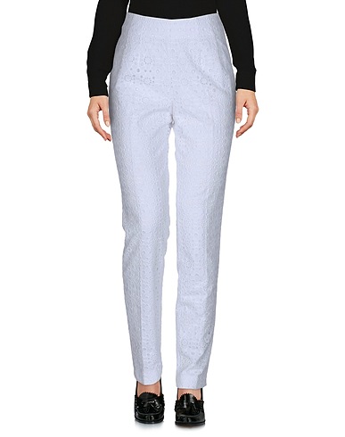 LOVE MOSCHINO Casual pants White 100% Cotton