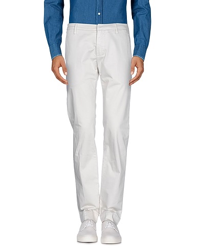 DONDUP Casual pants Ivory 97% Cotton, 3% Elastane