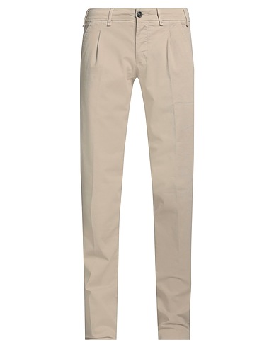 LARDINI Casual trouser Beige 98% Cotton, 2% Elastane