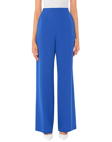 HANITA Casual pants Bright blue 92% Polyester, 5% Elastane, 3% Viscose