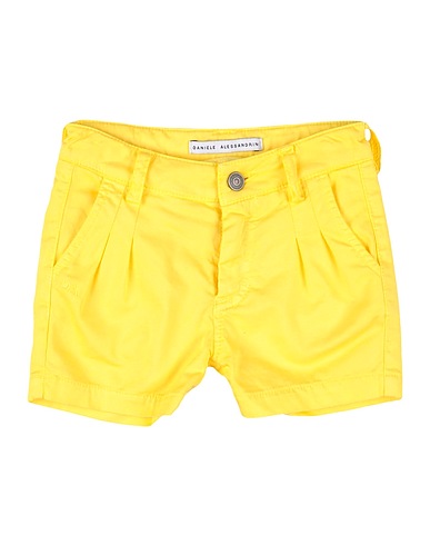 DANIELE ALESSANDRINI Shorts & Bermuda Yellow 98% Cotton, 2% Elastane