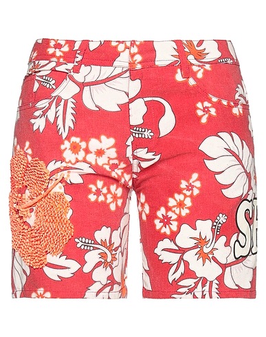 P.A.R.O.S.H. Shorts & Bermuda Red 100% Cotton, Polyester, Acrylic, PVC - Polyvinyl chloride