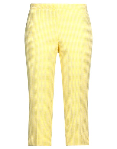 ROSSOPURO Casual pants Yellow 64% Polyester, 36% Cotton
