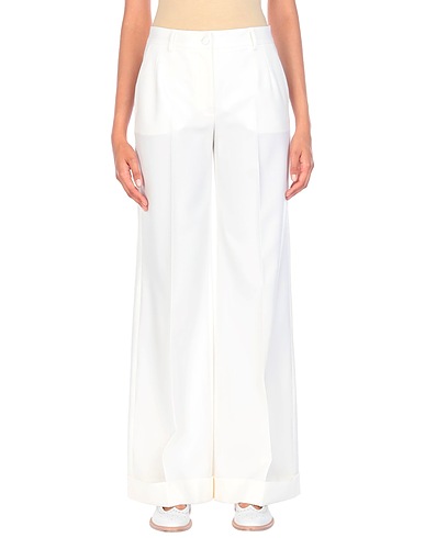 DOLCE&GABBANA Casual trouser Ivory 90% Virgin Wool, 8% Polyamide, 2% Elastane