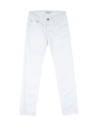 PAOLO PECORA Casual trouser White 98% Cotton, 2% Elastane