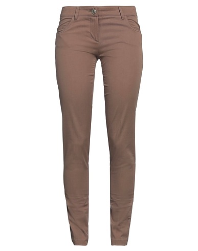 CRISTINAEFFE Casual pants Brown 97% Cotton, 3% Elastane