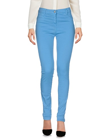 TWINSET Повседневные брюки Пастельно-синий 97% Хлопок, 3% Эластан