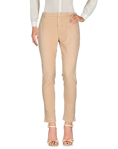 AGLINI Casual trouser Beige 97% Cotton, 3% Elastane