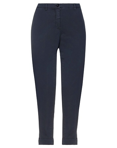 19.70 NINETEEN SEVENTY Casual trouser Midnight blue 98% Cotton, 2% Elastane