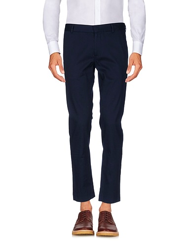 GREY DANIELE ALESSANDRINI Casual trouser Midnight blue 97% Cotton, 3% Elastane