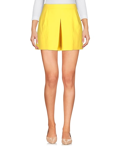 BOUTIQUE MOSCHINO Shorts & Bermuda Yellow 98% Cotton, 2% Other Fibres