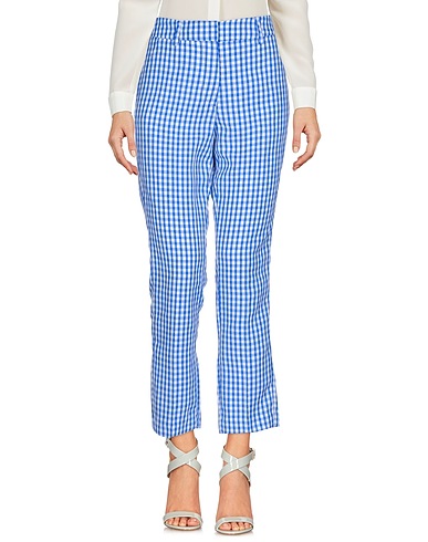DONDUP Casual trouser Blue 77% Viscose, 23% Linen