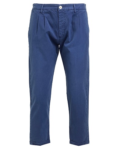 (+) PEOPLE Casual pants Midnight blue 100% Cotton