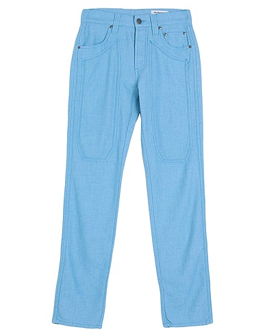 JECKERSON Casual trouser Sky blue 58% Wool, 27% Cotton, 15% Polyamide