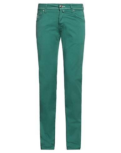 JACOB COHЁN Casual trouser Green 96% Cotton, 4% Elastane
