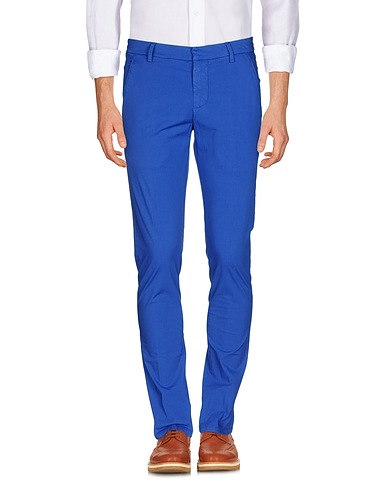 DONDUP Casual trouser Bright blue 96% Cotton, 4% Elastane